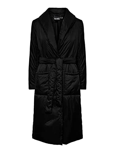PIECES Damen Pcaria Tie Belt Jacket Mantel, Schwarz, L EU PIECES Damen Pcaria Tie Belt Jacket Mantel, Schwarz, L EU von PIECES