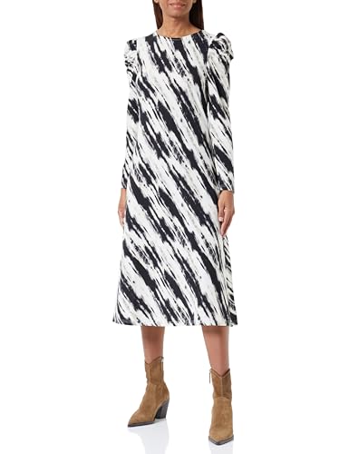 PIECES Damen Pcjona Ls Midi Dress Bc, Cloud Dancer, M von PIECES