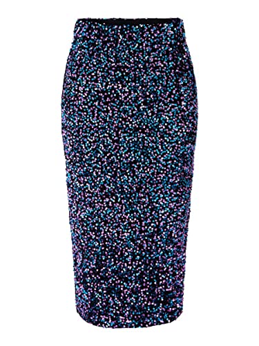 Pieces Damen Pckam Hw Midi Skirt Rock, Black 2, S EU von PIECES