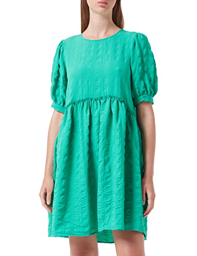 PIECES Women's PCVUDMILLA SS O-Neck PB Dress, Simply Green, M von PIECES