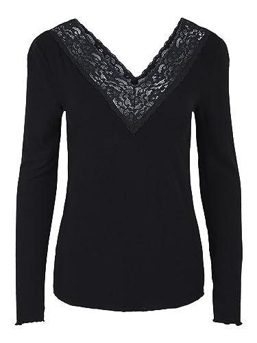 PIECES Damen Top,Schwarz,XL von PIECES