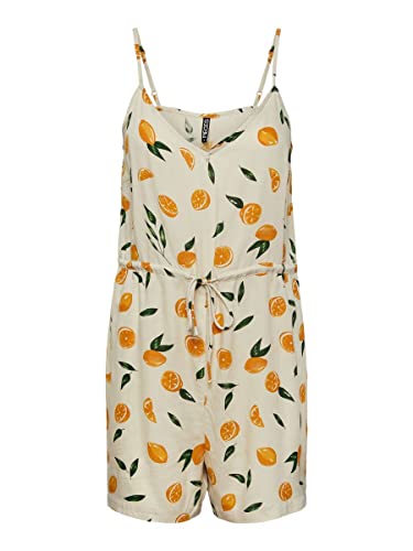 Pieces Damen Pcnya Slip Playsuit Bf Bc Jumpsuit, Birch/AOP:Lemon, S EU von PIECES