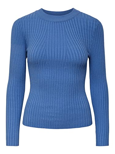 PIECES Damen Pccrista O-Neck Knit Noos Bc Pullover, Granada Sky 2, S EU von PIECES