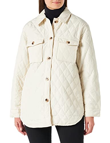 Pieces Women's PCTAYLOR QUILTET Shacket NOOS BC Steppjacke, Whitecap Gray, M von PIECES