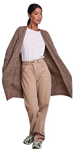 PIECES Damen Pcellen Ls Long Knit Cardigan Noos Bc Srickjacke,Fossils PIECES Damen Pcellen Ls Long Knit Cardigan Noos Bc Srickjacke,Fossils von PIECES