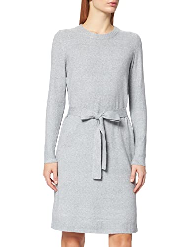 PIECES Damen Pccava O-Neck Knit Dress Noos Bc Kleid, Light Grey Melange, L EU von PIECES