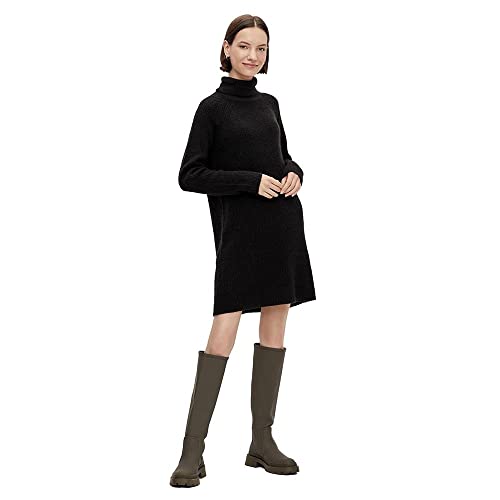 PIECES Damen Pcellen Ls High Neck Knit Dress Noos Bc, Schwarz,S PIECES Damen Pcellen Ls High Neck Knit Dress Noos Bc, Schwarz,S von PIECES