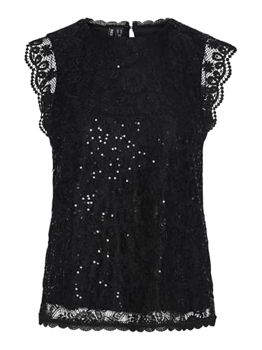PIECES Pcolline Sl Lace Sequins Top Noos PIECES Pcolline Sl Lace Sequins Top Noos von PIECES