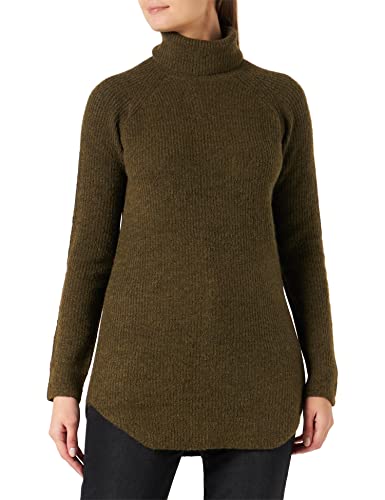 PIECES Damen Pcellen Long Knit Noos Bc Pullover, Dark Olive, XS EU von PIECES