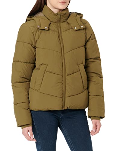 PIECES Damen Pcjamilla Short Puffer Jacket Noos Bc, Dark Olive, L von PIECES