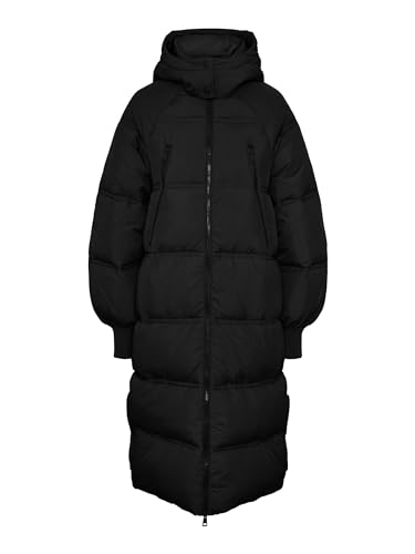 PIECES Damen Pcjordynn Long Puffer Jacket Mantel, Schwarz ,S PIECES Damen Pcjordynn Long Puffer Jacket Mantel, Schwarz ,S von PIECES