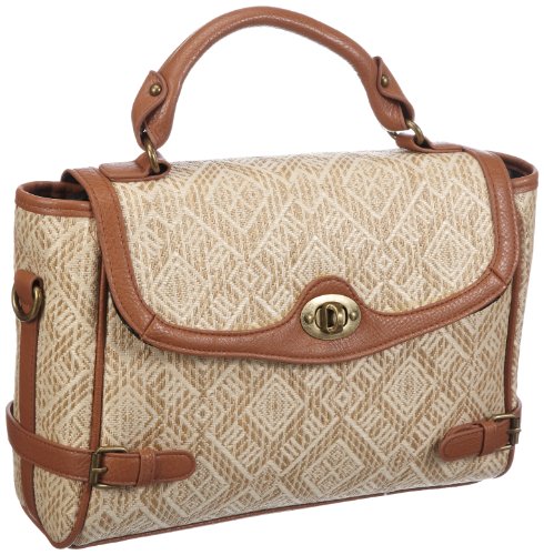 PIECES Giselle Bag 17045975, Damen Umhängetaschen, Braun (Cognac.), 33x25x11 cm (B x H x T) von PIECES