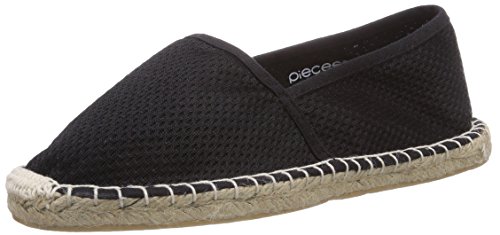 PIECES HAISHA Espadrillos MESH Black, Damen Espadrilles, Schwarz (Black), 38 EU von PIECES