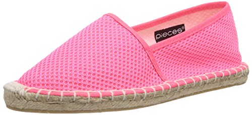 PIECES HAISHA Espadrillos MESH NEON Fuschia, Damen Espadrilles, Pink (Neon Fuchsia), 39 EU von PIECES