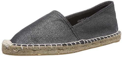PIECES HAISHA Espadrillos METALLIC Silver, Damen Espadrilles, Silber (Silver Colour), 38 EU von PIECES