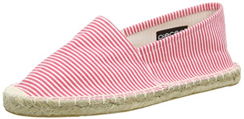 PIECES HAISHA Espadrillos Stripe New, Damen Espadrilles, Mehrfarbig (Pink Carnation), 41 EU von PIECES
