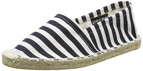 PIECES HAISHA Espadrillos Stripes Navy/WHT, Damen Espadrilles, Mehrfarbig (Navy Blazer), 38 EU von PIECES