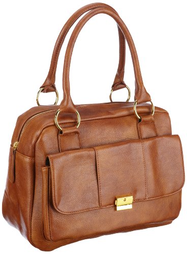 PIECES HEINA Bag 17033766, Damen Henkeltaschen, Beige (Cognac), 32 * 26 * 12 cm (B x H x T) von PIECES