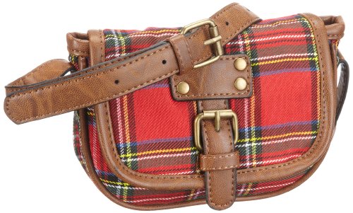 PIECES Hedvig Canvas Cross Over Bag 17034063, Damen Umhängetaschen, Rot (Summer HOT Lips), 16 * 13 * 5 cm (B x H x T) von PIECES