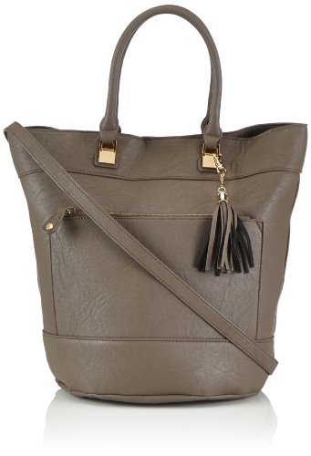 PIECES INES Bag PL 17057065 Damen Schultertaschen 37x31x24 cm (B x H x T), Beige (Sand 15-1225 TCX) von PIECES