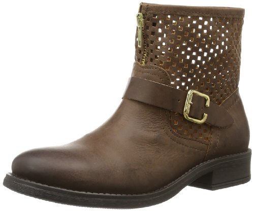 PIECES IZA LEATHER CUTOUT BOOT MOCCA 17053980 Damen Bootschuhe, Braun (Mocca), EU 41 von PIECES
