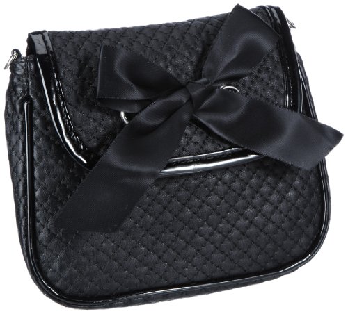 PIECES KIRA PARTYBAG 17035157, Damen Umhängetaschen, Schwarz (Black), 16x19x3 cm (B x H x T) von PIECES