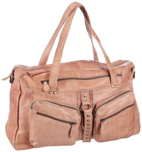 PIECES Kendra Leather TRAVEL Bag New 17045124, Damen Henkeltaschen, Pink (Light PINK), 40x35x16 cm (B x H x T) von PIECES