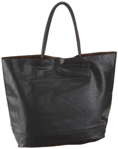 PIECES Lisa Suede NET 17045226, Damen Shopper, Schwarz (Black), 47x41x14 cm (B x H x T) von PIECES