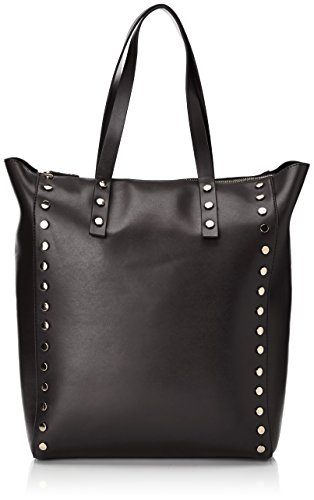 PIECES Madeleine NET 17058053 Damen Shopper 30x39x13 cm (B x H x T), Schwarz (Black Detail:Gold Metal) von PIECES