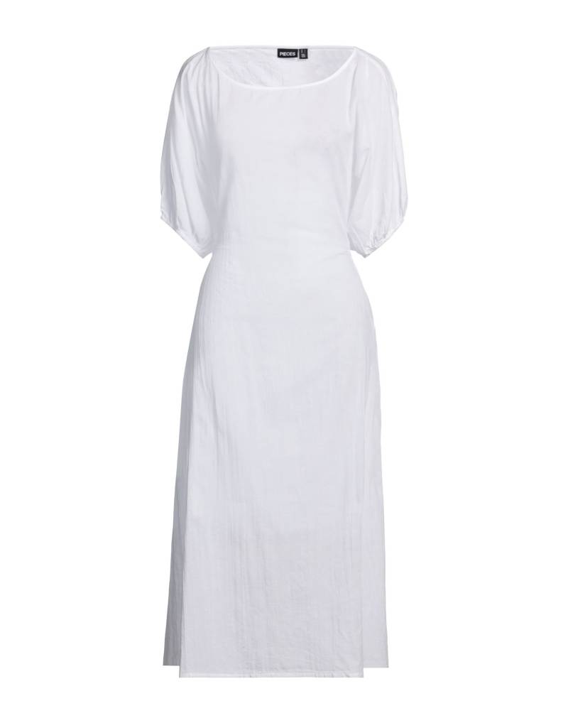 PIECES Midi-kleid Damen Weiß von PIECES