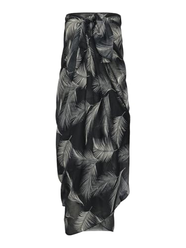 PIECES PCBANINNA 5IN1 Sarong SWW BC Black Onyx/Tropical Leaf von PIECES