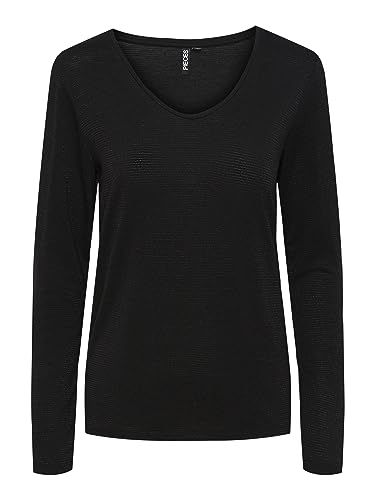 PIECES Pcbillo Ls V-Neck Lurex Stripes Noos PIECES Pcbillo Ls V-Neck Lurex Stripes Noos von PIECES