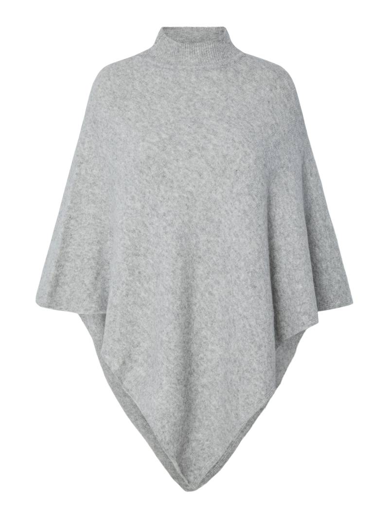 PIECES - PCFORTUNA HIGH NECK PONCHO NOOS BC medium grey melange - Gr. - ONE SIZE von PIECES