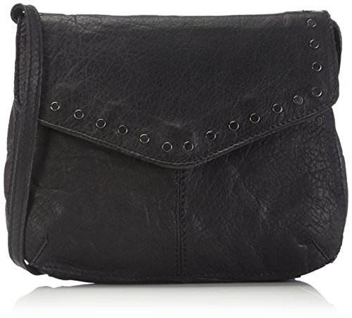 PIECES PCJAKARTA Leather Cross Body Bag 17063156 Damen Umhängetaschen 22x19x4 cm (B x H x T), Schwarz (Black) von PIECES