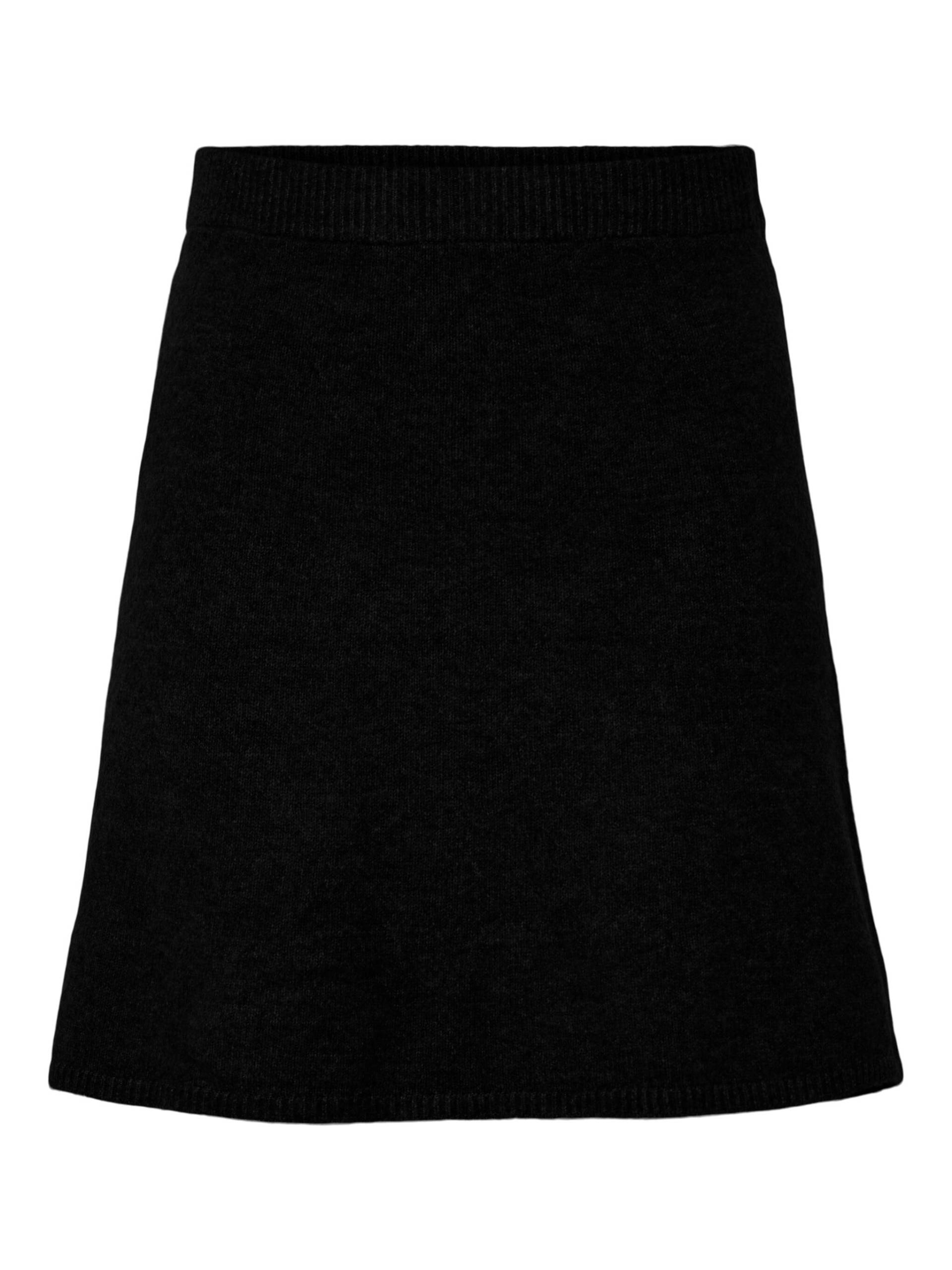 PIECES - PCJUNNA HW SHORT KNIT SKIRT BC black - Gr. - XL von PIECES
