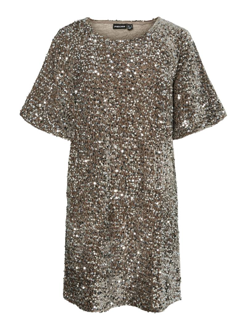 PIECES - PCKAM SS PUFF SLEEVES DRESS JRS BC morel - Gr. - XS von PIECES