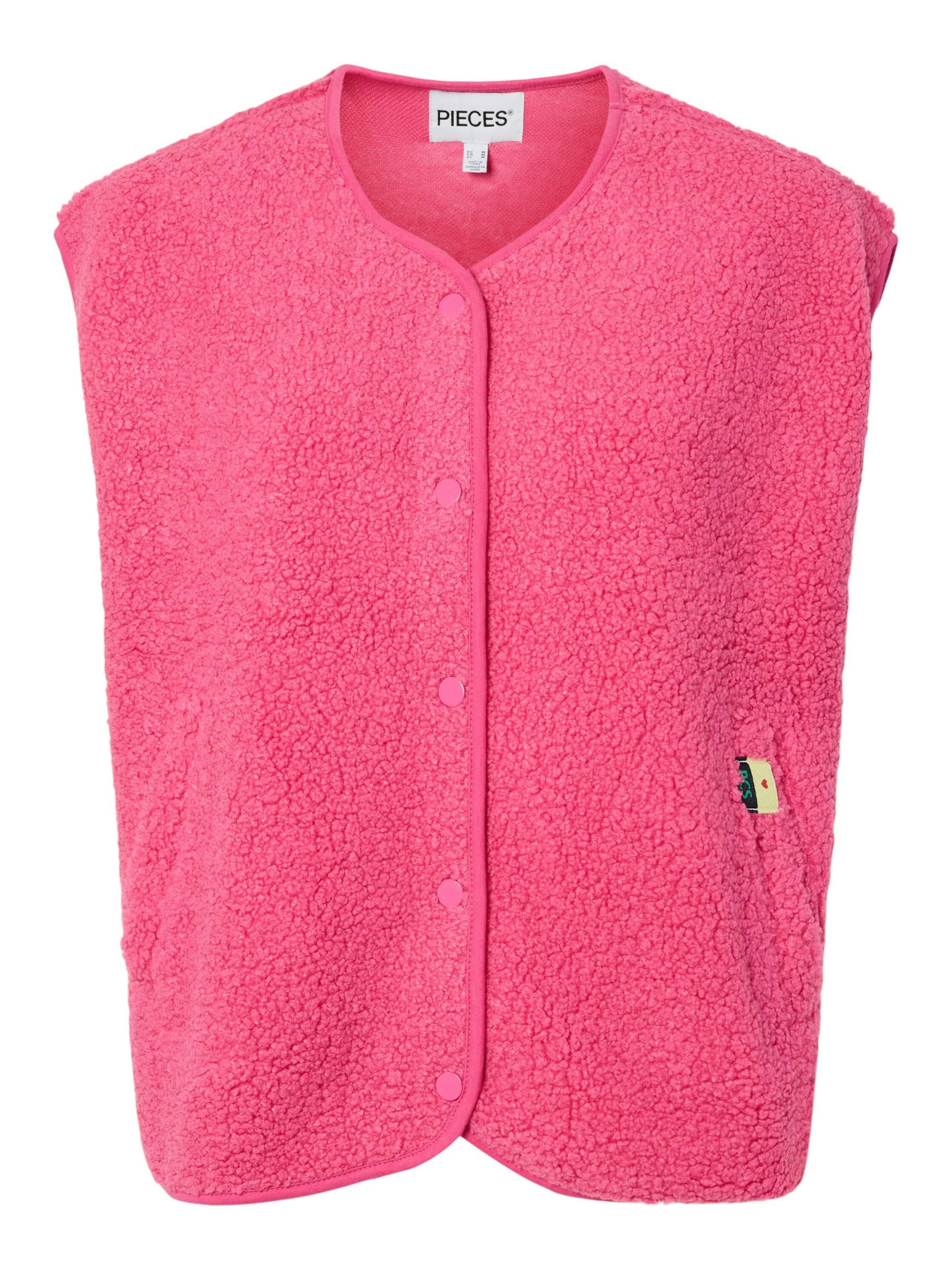 PIECES - PCKATTY TEDDY VEST BC shocking pink - Gr. - S von PIECES