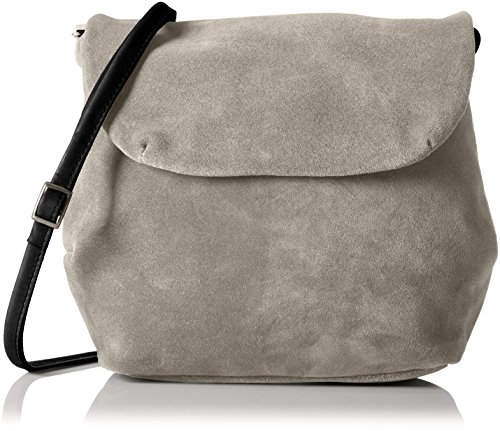 PIECES PCMACCA Suede Crossover 17074754 Damen Umhängetaschen 28x22x7 cm (B x H x T), Grau (Elephant Skin) von PIECES