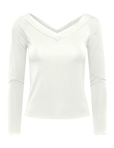 PIECES Pcmaliva Ls Off Shoulder V-Neck Top Noos PIECES Pcmaliva Ls Off Shoulder V-Neck Top Noos von PIECES