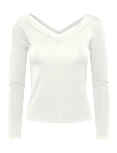 PIECES Pcmaliva Ls Off Shoulder V-Neck Top Noos von PIECES