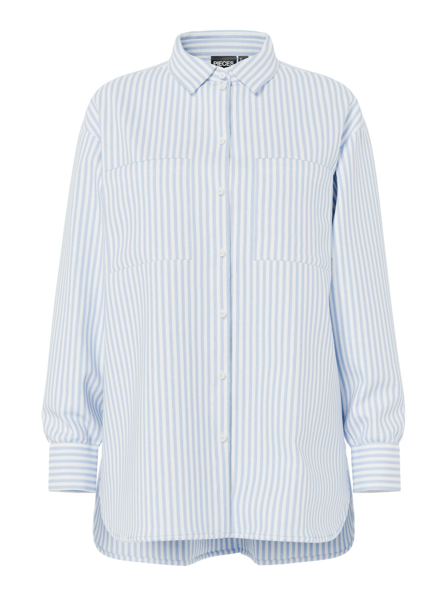 PIECES - PCMELIA LS LOOSE SHIRT WVN NOOS BC bright white - Gr. - L von PIECES