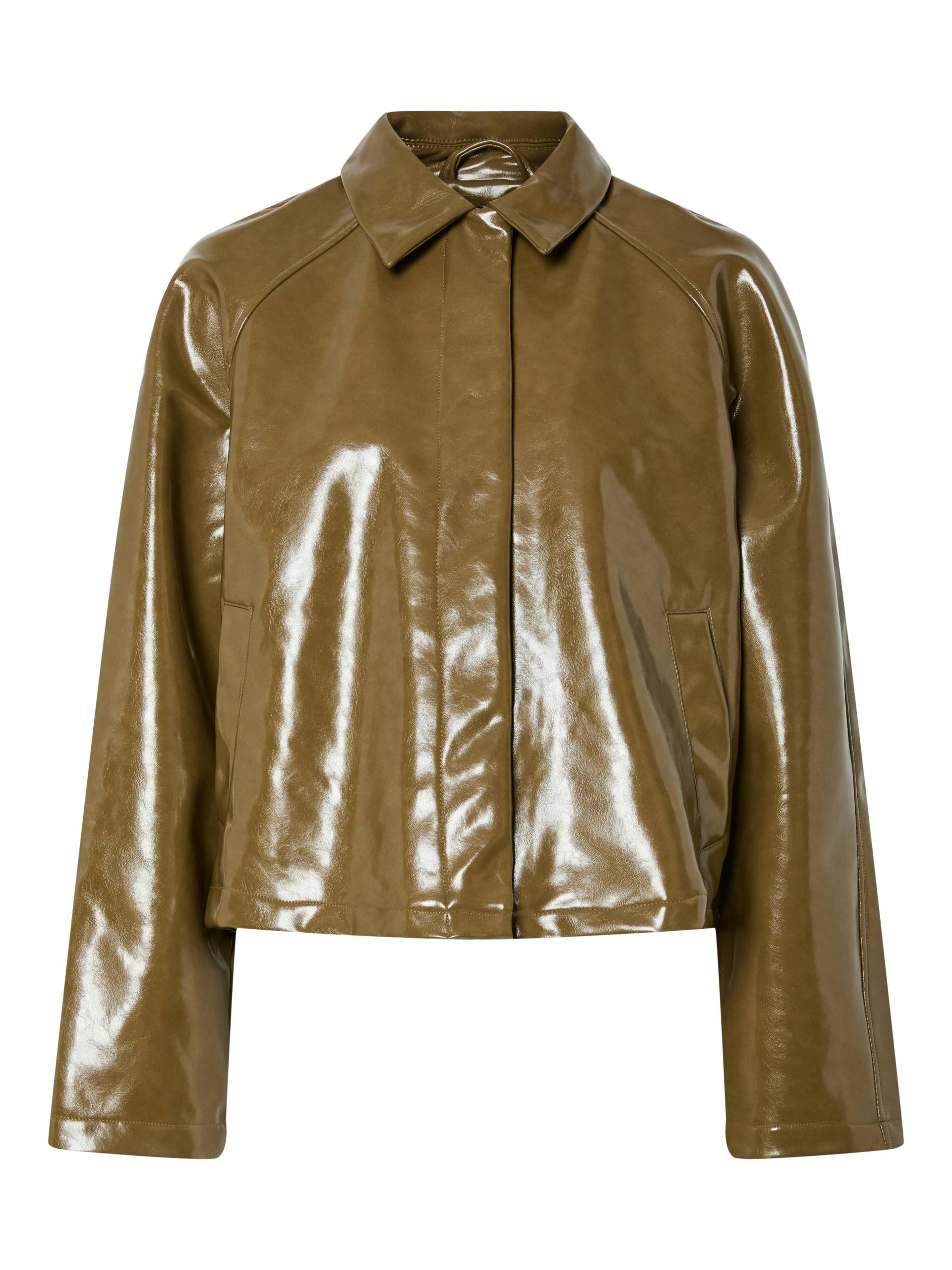 PIECES - PCMERRY COATED JACKET military olive - Gr. - M von PIECES