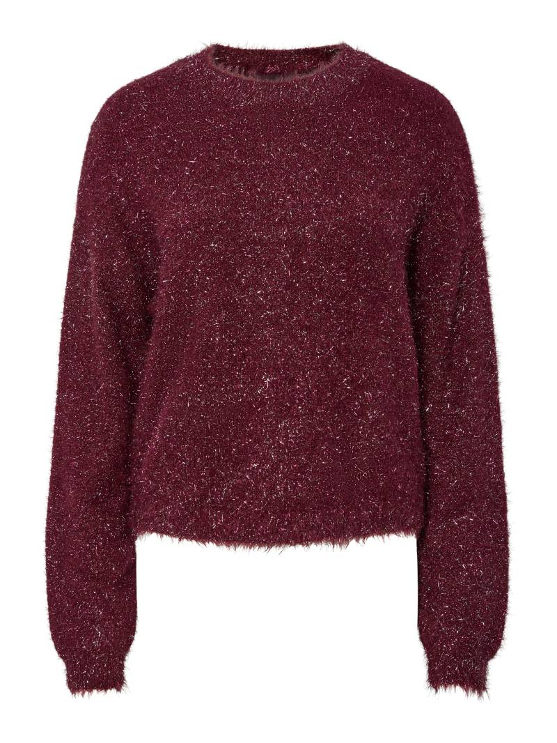 PIECES - PCMIE LS O-NECK KNIT tawny port - Gr. - XS von PIECES