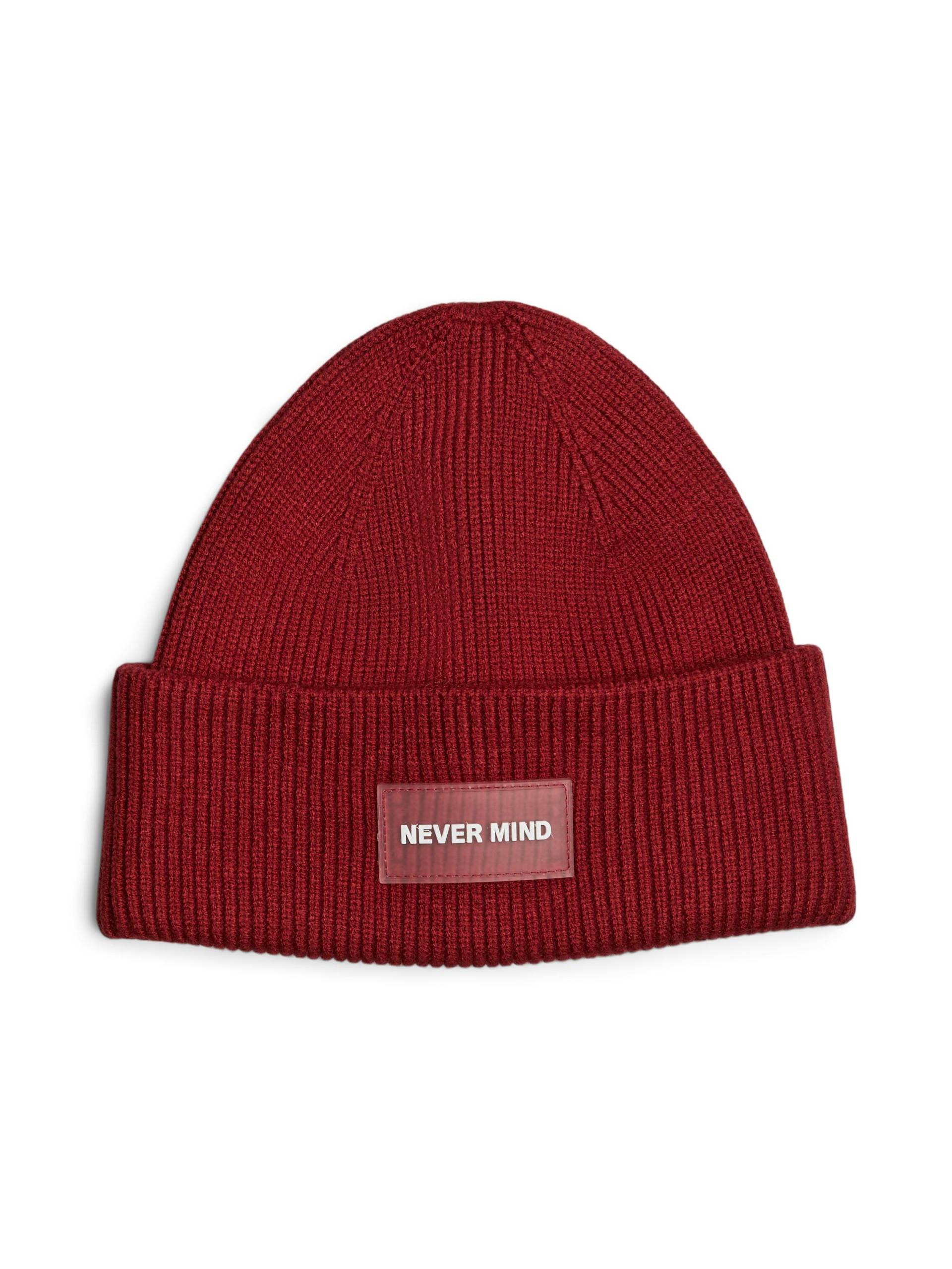 PIECES - PCNOLLA HOOD W. PATCH BC red dahlia - Gr. - ONE SIZE von PIECES