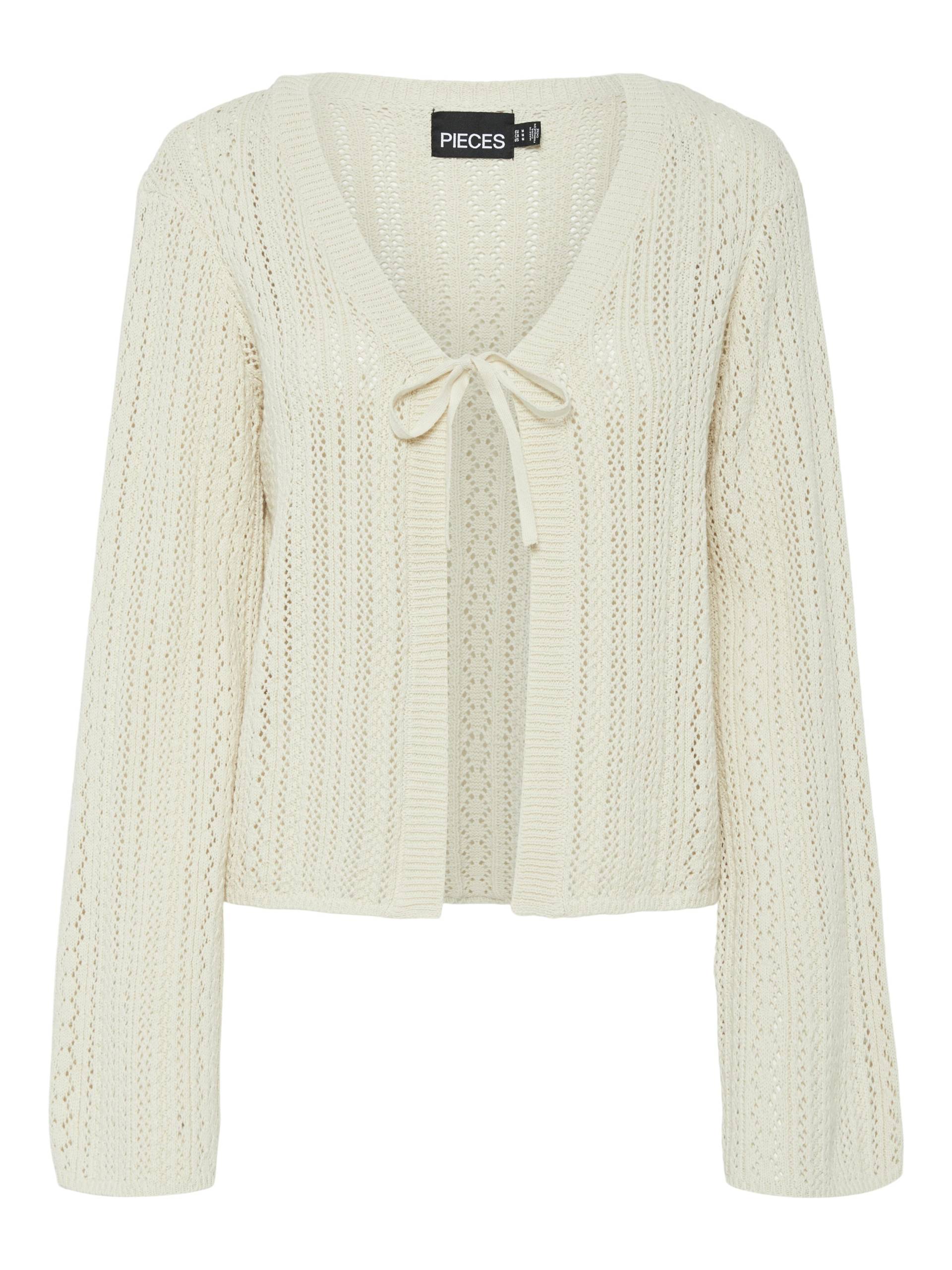 PIECES - PCNUKA LS KNIT CARDIGAN NOOS BC birch - Gr. - L von PIECES