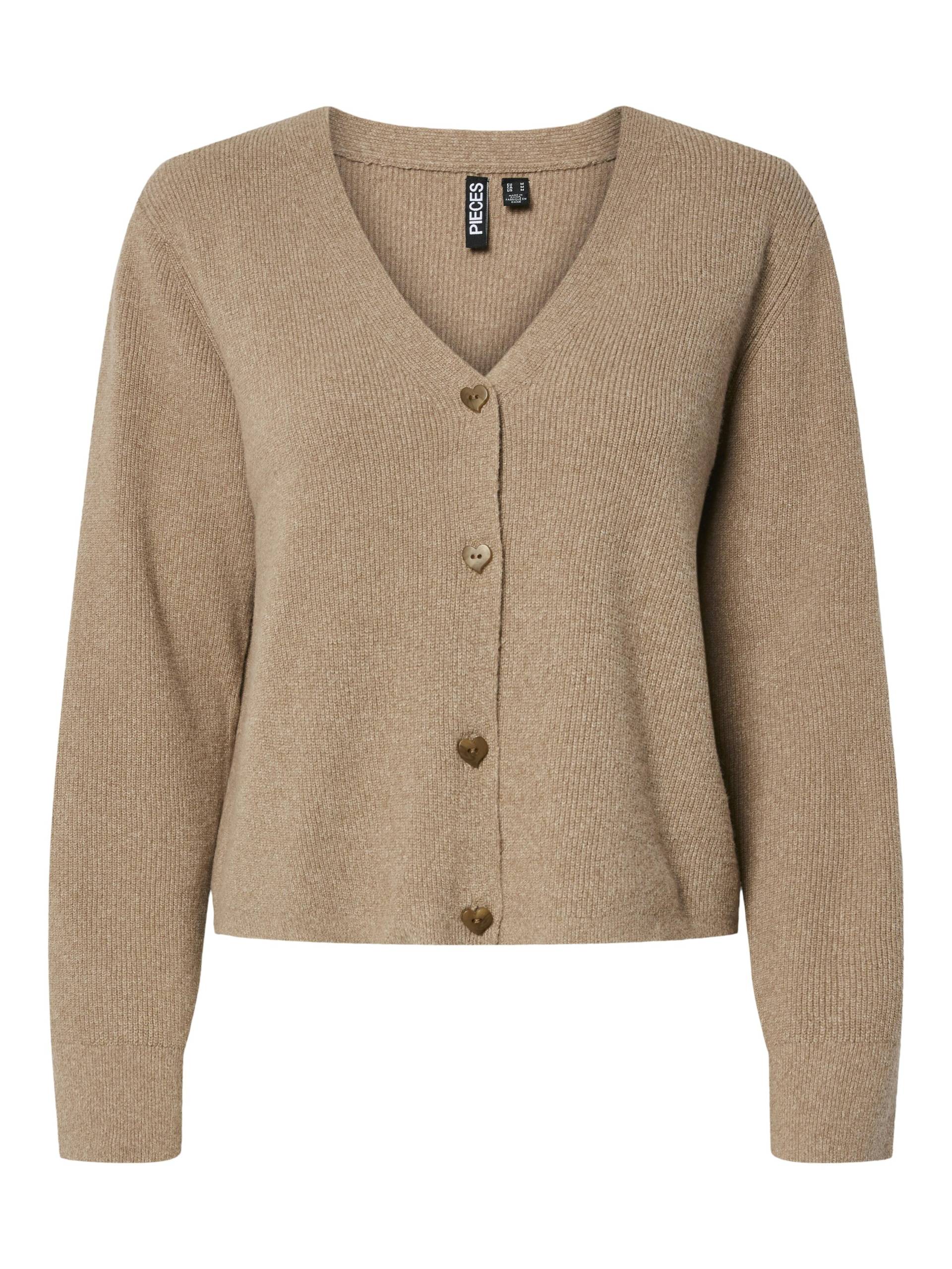 PIECES - PCORA LS V-NECK KNIT CARDIGAN PWP BC - Gr. - S von PIECES