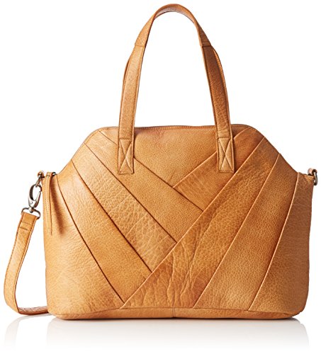 PIECES PCPIGGA Leather Bag 17076430 Damen Henkeltaschen 39x29x14 cm (B x H x T), Braun (Cognac) von PIECES