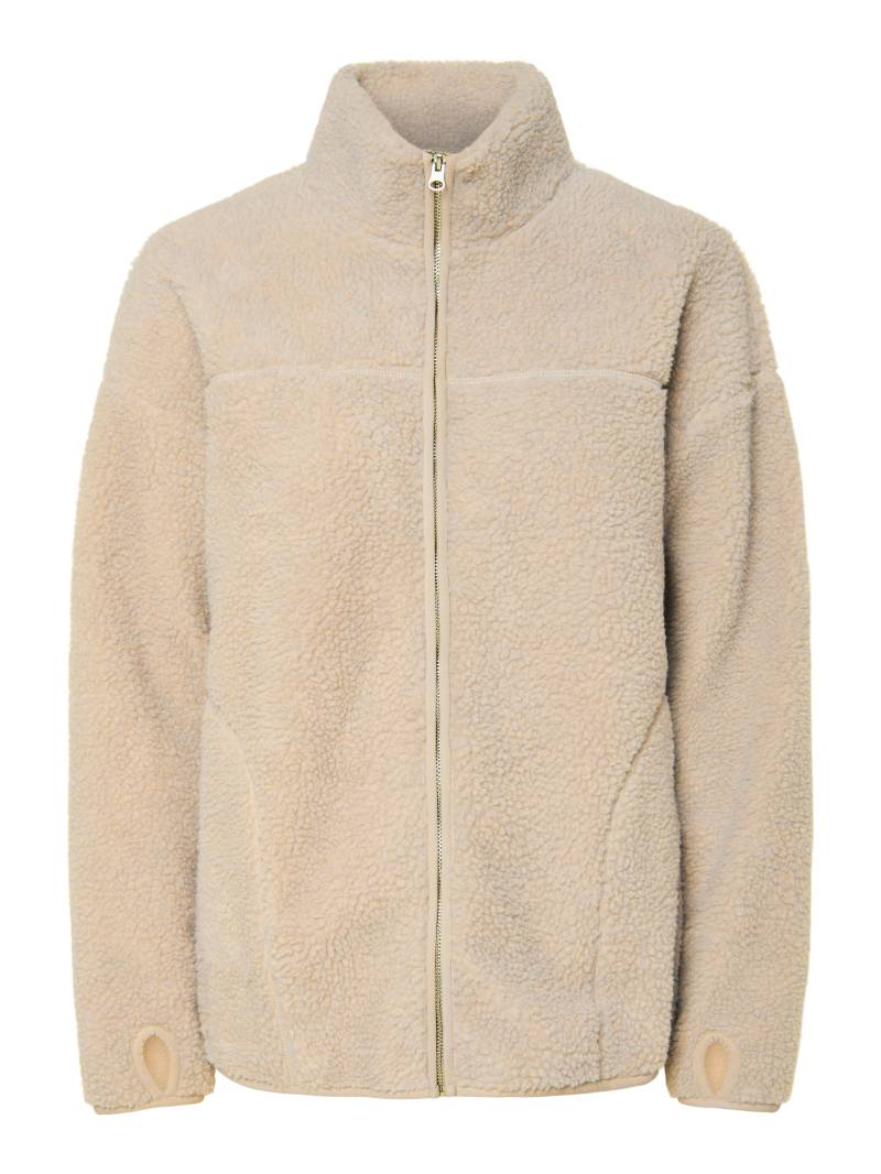 PIECES - PCSADIA LS TEDDY JACKET NOOS BC silver gray - Gr. - XL von PIECES