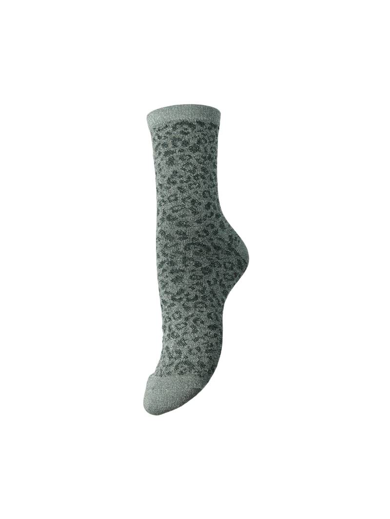 PIECES - PCSEBBY GLITTER LONG AOP SOCKS NOOS BC castor gray von PIECES