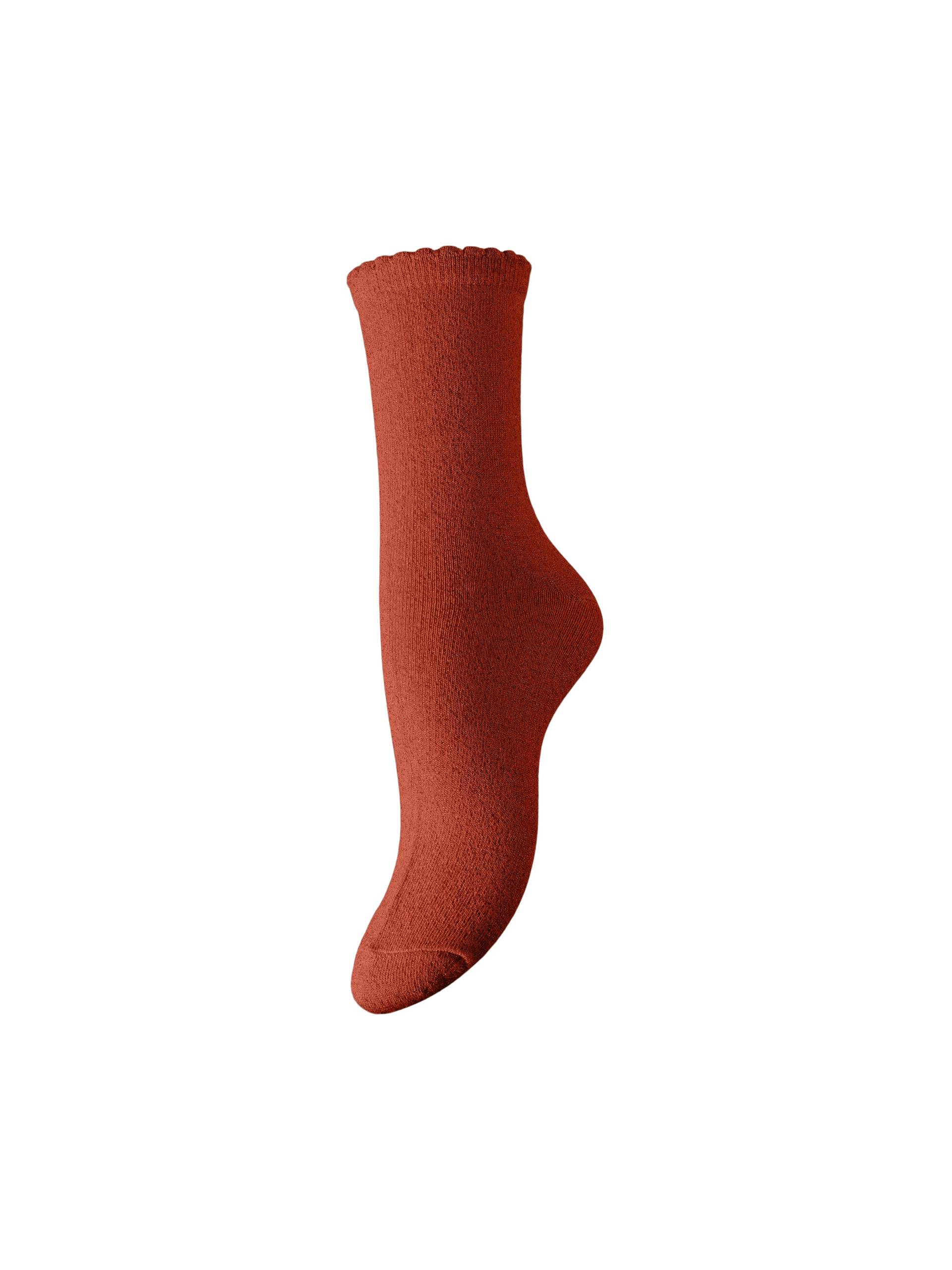 PIECES - PCSEBBY GLITTER LONG SOCKS NOOS BC goji berry von PIECES